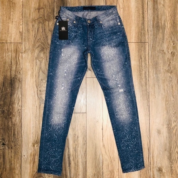 Rock & Republic Denim - NWT Rock & Republic Splatter Boyfriend Skinny Jeans Size 0M